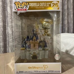 2022 Cinderella Castle and Micky Mouse (Gold) Funko Pop 50th Anniversary